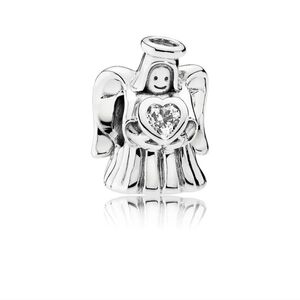 Pandora Angel of Love Charm - Sterling Silver & Clear